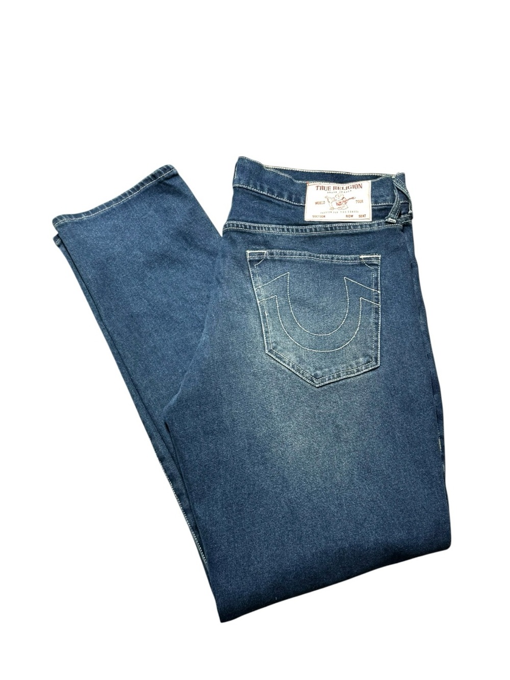 True Religion Men’s 36 Medium Blue Relaxed Slim Straight Jeans Y2K street Grunge
